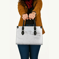 Niue White Sunday Tapu Fanau Leather Bag Fiti Pua Mix Hiapo Tapa