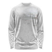 Niue White Sunday Tapu Fanau Long Sleeve Shirt Fiti Pua Mix Hiapo Tapa