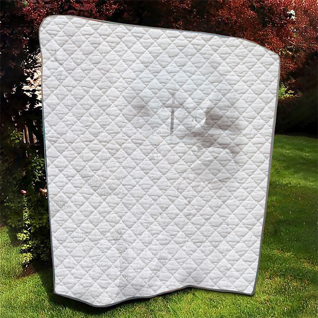 Niue White Sunday Tapu Fanau Quilt Fiti Pua Mix Hiapo Tapa