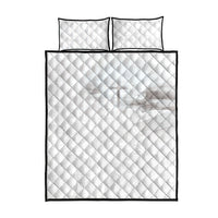 Niue White Sunday Tapu Fanau Quilt Bed Set Fiti Pua Mix Hiapo Tapa