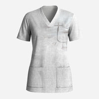 Niue White Sunday Tapu Fanau Scrub Top Fiti Pua Mix Hiapo Tapa