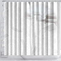 Niue White Sunday Tapu Fanau Shower Curtain Fiti Pua Mix Hiapo Tapa