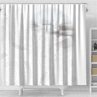 Niue White Sunday Tapu Fanau Shower Curtain Fiti Pua Mix Hiapo Tapa