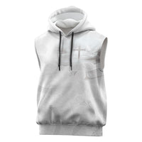 Niue White Sunday Tapu Fanau Sleeveless Hoodie Fiti Pua Mix Hiapo Tapa