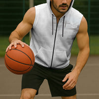 Niue White Sunday Tapu Fanau Sleeveless Zip Hoodie Fiti Pua Mix Hiapo Tapa