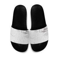 Niue White Sunday Tapu Fanau Slide Sandals Fiti Pua Mix Hiapo Tapa
