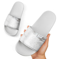 Niue White Sunday Tapu Fanau Slide Sandals Fiti Pua Mix Hiapo Tapa