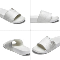 Niue White Sunday Tapu Fanau Slide Sandals Fiti Pua Mix Hiapo Tapa