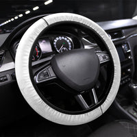 Niue White Sunday Tapu Fanau Steering Wheel Cover Fiti Pua Mix Hiapo Tapa