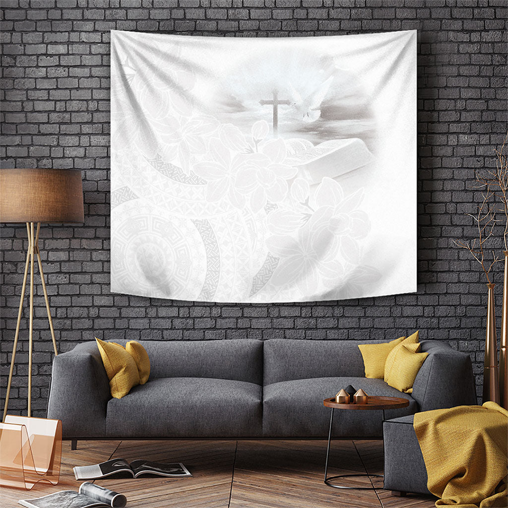 Niue White Sunday Tapu Fanau Tapestry Fiti Pua Mix Hiapo Tapa