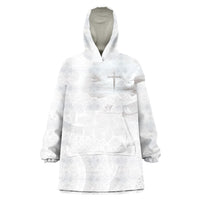 Niue White Sunday Tapu Fanau Wearable Blanket Hoodie Fiti Pua Mix Hiapo Tapa