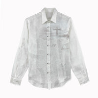 Niue White Sunday Tapu Fanau Women Casual Shirt Fiti Pua Mix Hiapo Tapa