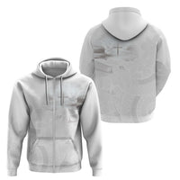 Niue White Sunday Tapu Fanau Zip Hoodie Fiti Pua Mix Hiapo Tapa