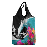 Hawaii Surfing Grocery Bag Triple Crown Rides The Waves