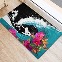 Hawaii Surfing Rubber Doormat Triple Crown Rides The Waves LT7 - Polynesian Pride