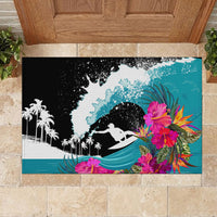 Hawaii Surfing Rubber Doormat Triple Crown Rides The Waves LT7 - Polynesian Pride