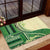 Samoa Siapo Mamanu Rubber Doormat Plumeria Emerald Motifs