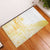 Samoa Siapo Mamanu Rubber Doormat Plumeria Fancy Gold Motifs