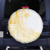 Samoa Siapo Mamanu Spare Tire Cover Plumeria Fancy Gold Motifs
