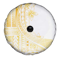 Samoa Siapo Mamanu Spare Tire Cover Plumeria Fancy Gold Motifs