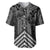 Aotearoa Taniko Pattern Baseball Jersey Poutama Mix Kowhai Flowers