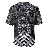 Aotearoa Taniko Pattern Baseball Jersey Poutama Mix Kowhai Flowers