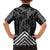 Aotearoa Taniko Pattern Family Matching Off The Shoulder Long Sleeve Dress and Hawaiian Shirt Poutama Mix Kowhai Flowers