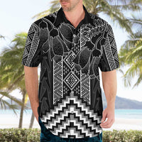 Aotearoa Taniko Pattern Hawaiian Shirt Poutama Mix Kowhai Flowers