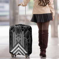 Aotearoa Taniko Pattern Luggage Cover Poutama Mix Kowhai Flowers LT7 - Polynesian Pride