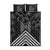 Aotearoa Taniko Pattern Quilt Bed Set Poutama Mix Kowhai Flowers