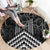 Aotearoa Taniko Pattern Round Carpet Poutama Mix Kowhai Flowers