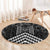Aotearoa Taniko Pattern Round Carpet Poutama Mix Kowhai Flowers