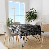 Aotearoa Taniko Pattern Tablecloth Poutama Mix Kowhai Flowers