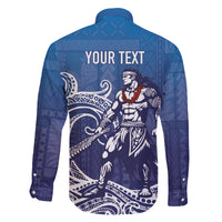 Samoa Manuia le Aso Tuto'atasi Siapo Motif Family Matching Puletasi and Hawaiian Shirt Warrior with Nifo Oti