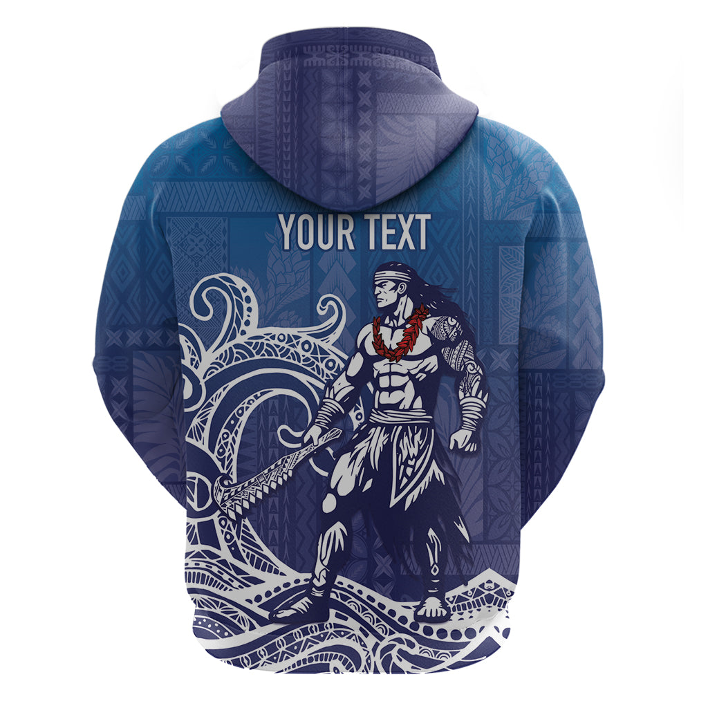 Samoa Manuia le Aso Tuto'atasi Siapo Motif Hoodie Warrior with Nifo Oti LT7 - Polynesian Pride