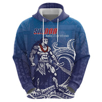 Samoa Manuia le Aso Tuto'atasi Siapo Motif Hoodie Warrior with Nifo Oti LT7 - Polynesian Pride
