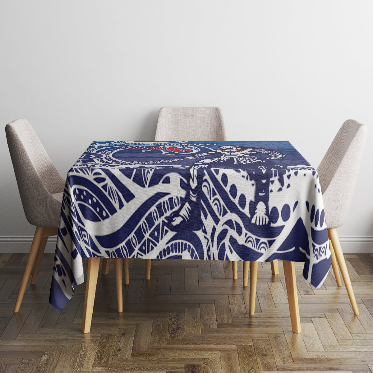 Samoa Manuia le Aso Tuto'atasi Siapo Motif Tablecloth Warrior with Nifo Oti