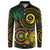 Vanuatu Personalized Aboriginal Arts Button Sweatshirt Turtle and Iguana Special - Polynesian Pride