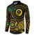 Vanuatu Personalized Aboriginal Arts Button Sweatshirt Turtle and Iguana Special - Polynesian Pride