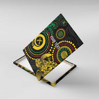 Vanuatu Personalized Aboriginal Arts Canvas Wall Art Turtle and Iguana Special - Polynesian Pride