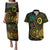 Vanuatu Personalized Aboriginal Arts Couples Matching Puletasi and Hawaiian Shirt Turtle and Iguana Special - Polynesian Pride