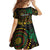 Vanuatu Personalized Aboriginal Arts Family Matching Off Shoulder Short Dress and Hawaiian Shirt Turtle and Iguana Special - Polynesian Pride