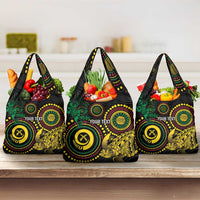 Vanuatu Personalized Aboriginal Arts Grocery Bag Turtle and Iguana Special - Polynesian Pride