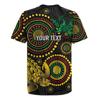 Vanuatu Personalized Aboriginal Arts Rugby Jersey Turtle and Iguana Special - Polynesian Pride