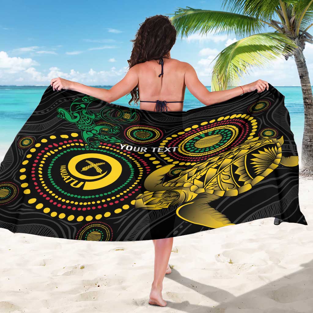 Vanuatu Personalized Aboriginal Arts Sarong Turtle and Iguana Special - Polynesian Pride