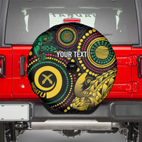 Vanuatu Personalized Aboriginal Arts Spare Tire Cover Turtle and Iguana Special - Polynesian Pride