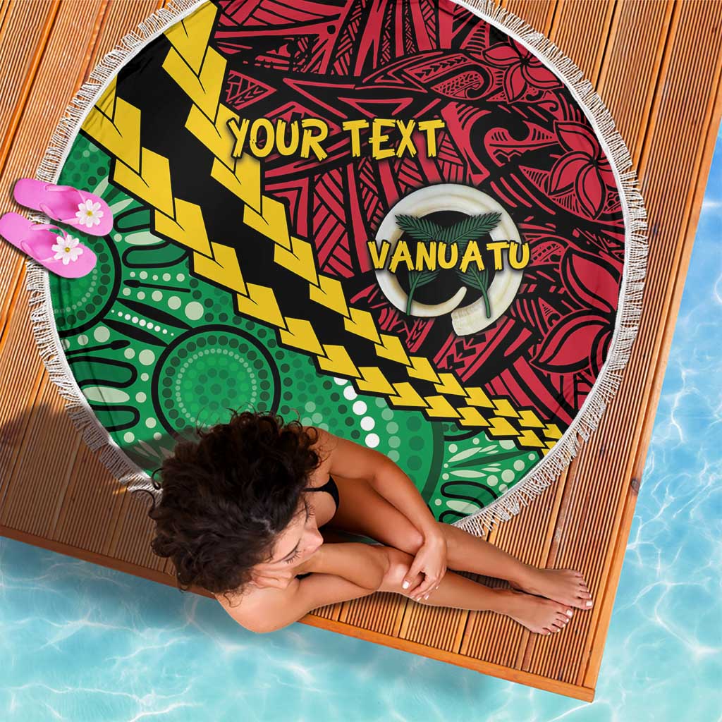 Vanuatu Personalized Tribal Beach Blanket Aboriginal Inspired Mix Style - Polynesian Pride