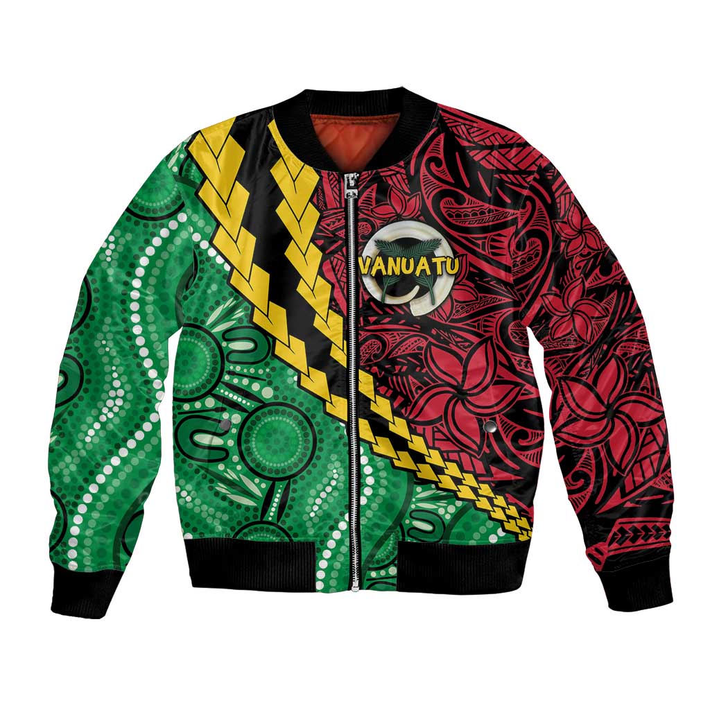 Vanuatu Personalized Tribal Bomber Jacket Aboriginal Inspired Mix Style LT7 Unisex Colorful - Polynesian Pride