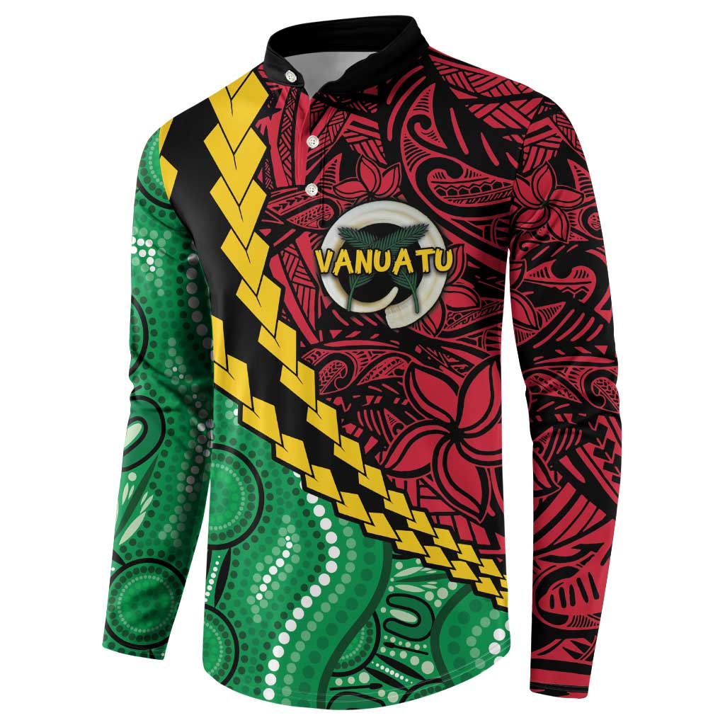 Vanuatu Personalized Tribal Button Sweatshirt Aboriginal Inspired Mix Style - Polynesian Pride