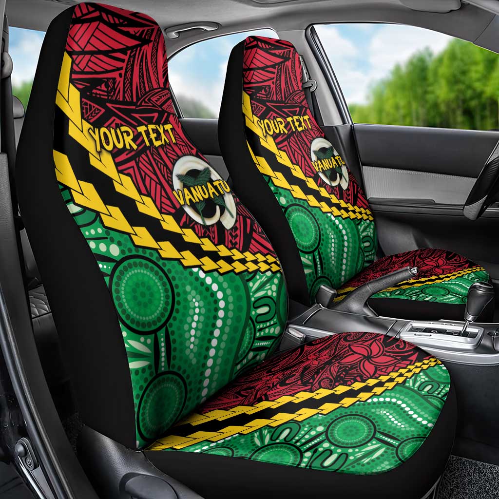 Vanuatu Personalized Tribal Car Seat Cover Aboriginal Inspired Mix Style - Polynesian Pride